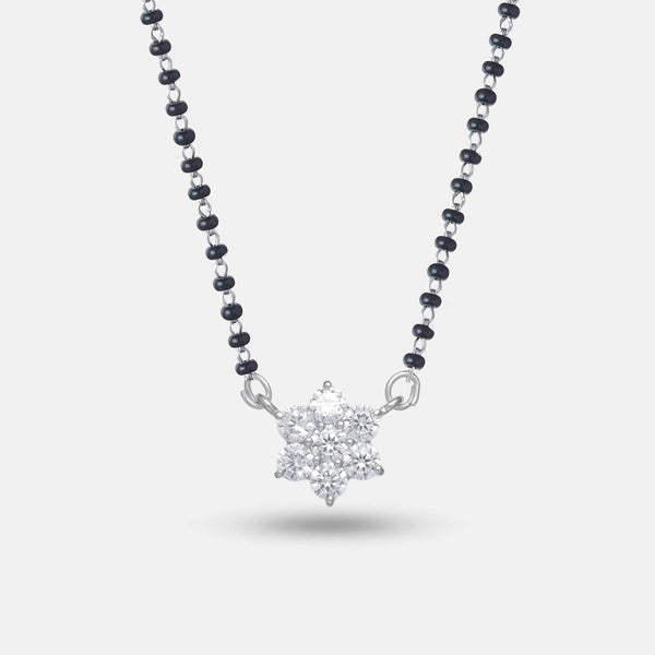 925 silver Starlight Cluster mangalsutra – Tassya Silver