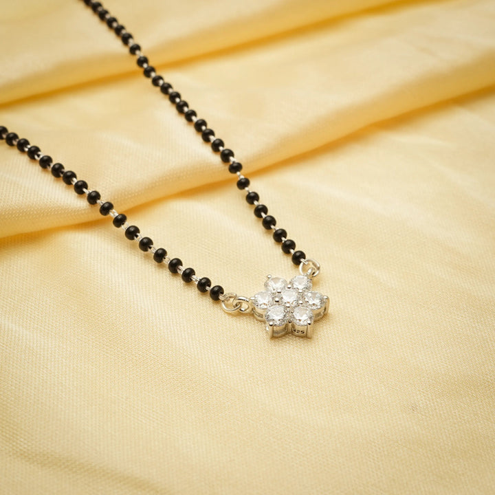 Starlight Cluster Silver Mangalsutra - tassyasilver.com