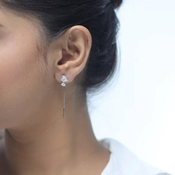 925 Silver Sweetheart Sparkle Threader Earrings