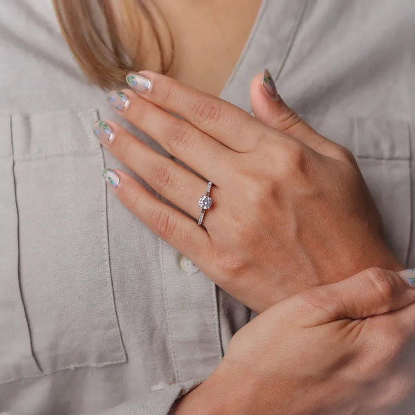 Timeless Solitaire Sparkle Ring - tassyasilver.com