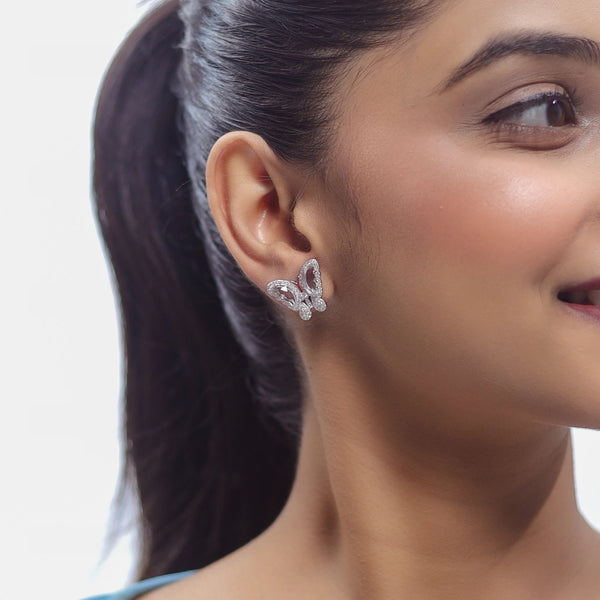 925 Silver Wings of Grace Stud Earrings